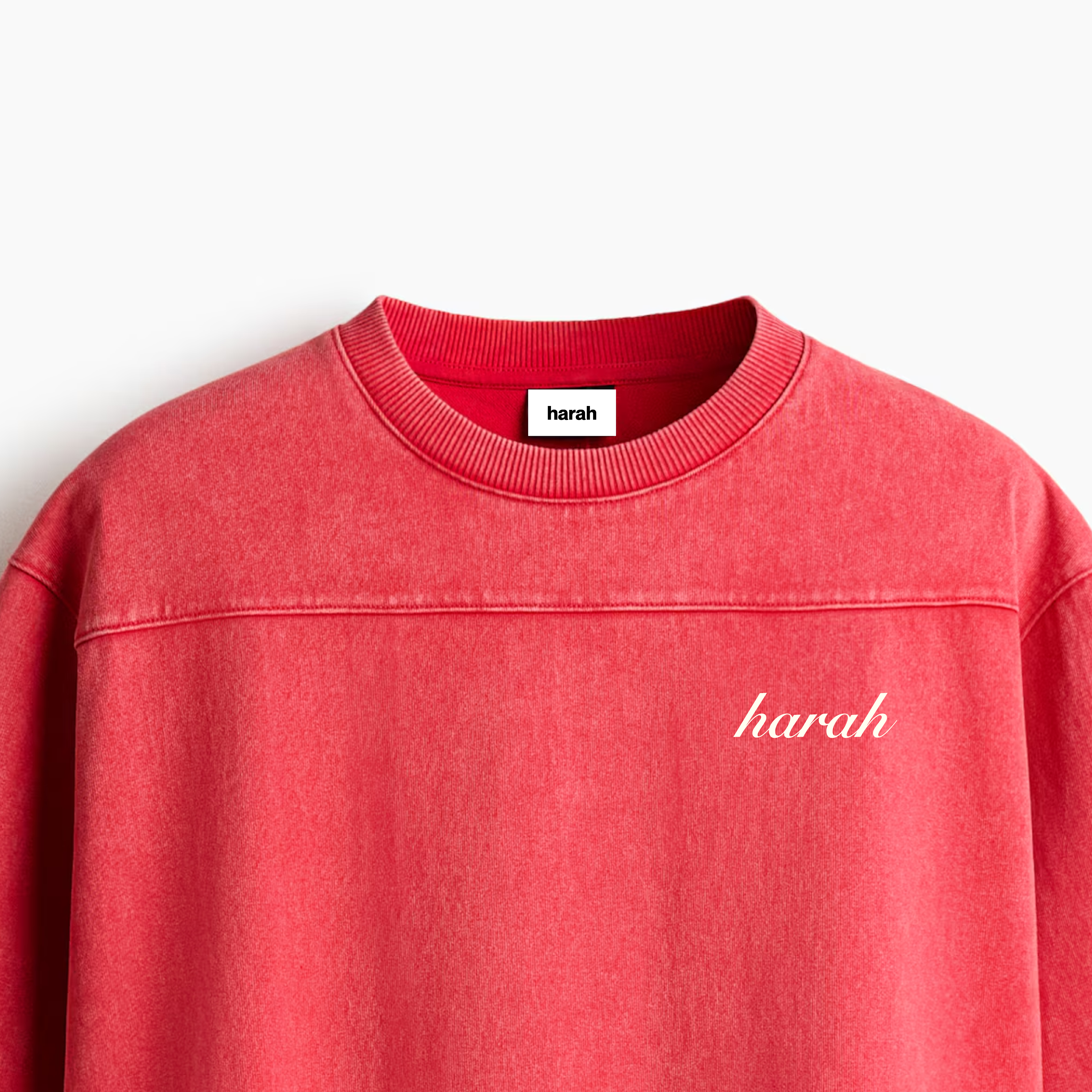 OVERSIZED BOXY RUGGED T-SHIRT - RED