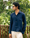 RIVIERA NAVY DOUBLE CLOTH SHIRT MIDVEY