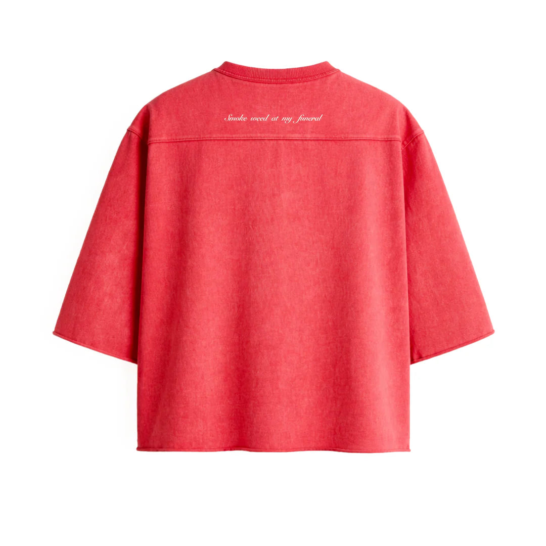 OVERSIZED BOXY RUGGED T-SHIRT - RED