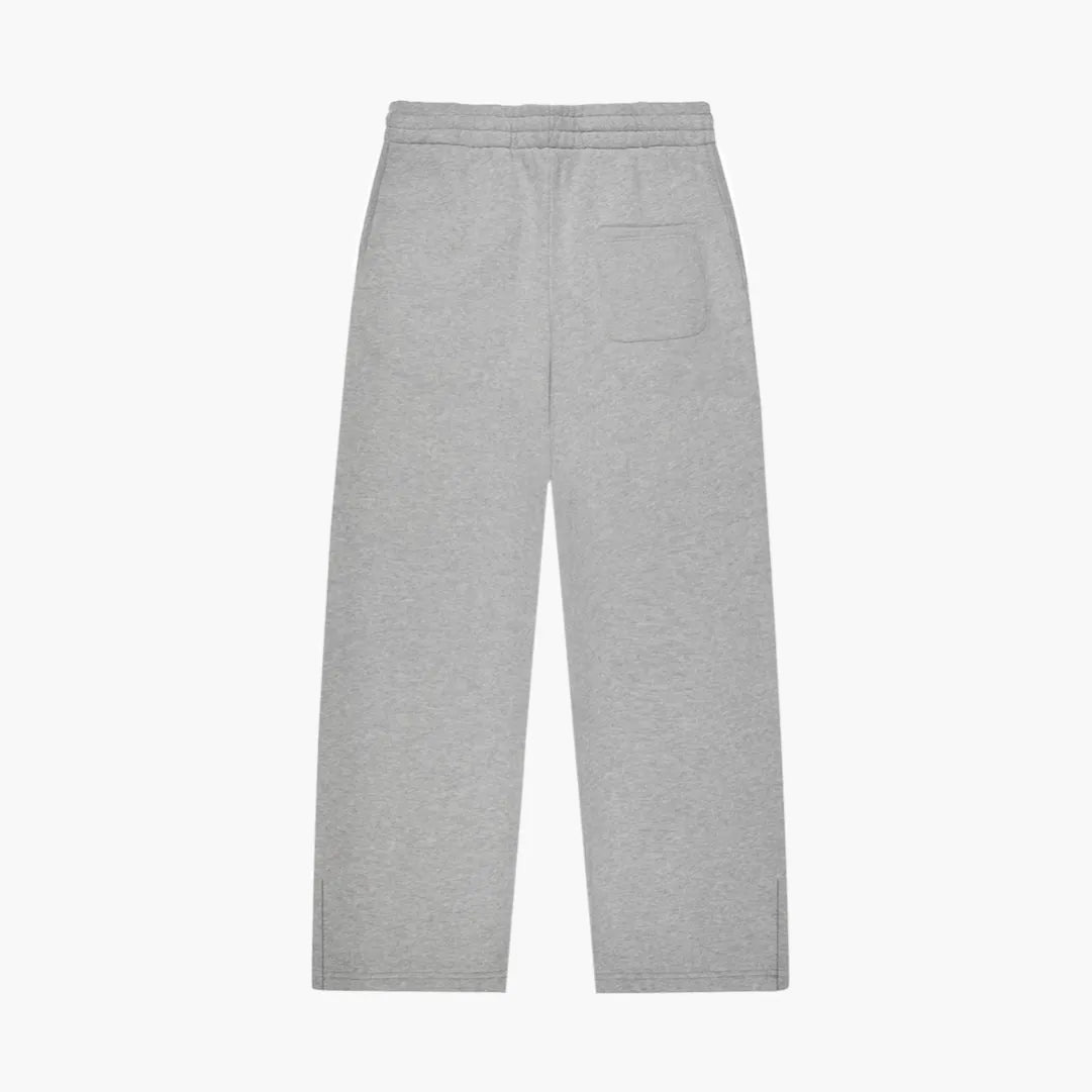 Light gray sweatpants with two back patch pockets
