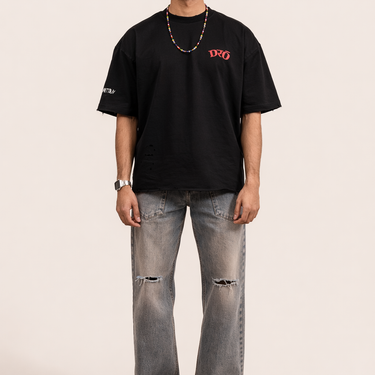 DRO BORROWED EXISTENCE TEE - JET BLACK