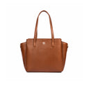 MOCHA ELEGANCE CREST TOTE BAGS FOR 16" LAPTOPS STROKES GALLERY