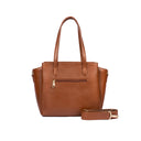 MOCHA ELEGANCE CREST TOTE BAGS FOR 16" LAPTOPS STROKES GALLERY
