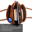 MOCHA ELEGANCE CREST TOTE BAGS FOR 16" LAPTOPS STROKES GALLERY