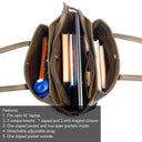 OLIVE OPULENCE CREST TOTE BAGS FOR 16" LAPTOPS STROKES GALLERY
