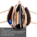 ALMOND CREME CREST TOTE BAGS FOR 16" LAPTOPS STROKES GALLERY