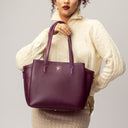 BURGUNDY BELLE CREST TOTE BAGS FOR 16" LAPTOPS STROKES GALLERY
