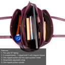 BURGUNDY BELLE CREST TOTE BAGS FOR 16" LAPTOPS STROKES GALLERY