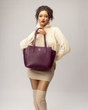 BURGUNDY BELLE CREST TOTE BAGS FOR 16" LAPTOPS STROKES GALLERY