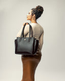 CHARCOAL CHIC CREST TOTE BAGS FOR 16" LAPTOPS STROKES GALLERY