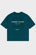MIDNIGHT GREEN BOX FIT TEE