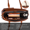 MOCHA ELEGANCE MAISON ELAN TOTE BAGS FOR 16" LAPTOPS STROKES GALLERY