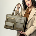 OLIVE OPULENCE MAISON ELAN TOTE BAGS FOR 16" LAPTOPS STROKES GALLERY