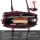 BURGUNDY BELLE MAISON ELAN TOTE BAGS FOR 16" LAPTOPS STROKES GALLERY