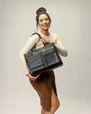 CHARCOAL CHIC MAISON ELAN TOTE BAGS FOR 16" LAPTOPS STROKES GALLERY