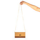 CINNAMON COCOA CLUTCH WALLET CUM SLING STROKES GALLERY