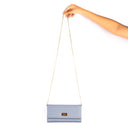 MANOR BLUE CLUTCH WALLET CUM SLING STROKES GALLERY