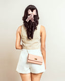 PEACH PARADISE CLUTCH WALLET CUM SLING STROKES GALLERY