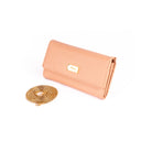 PEACH PARADISE CLUTCH WALLET CUM SLING STROKES GALLERY
