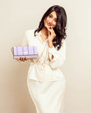 LILAC LEAVES CLUTCH WALLET CUM SLING STROKES GALLERY