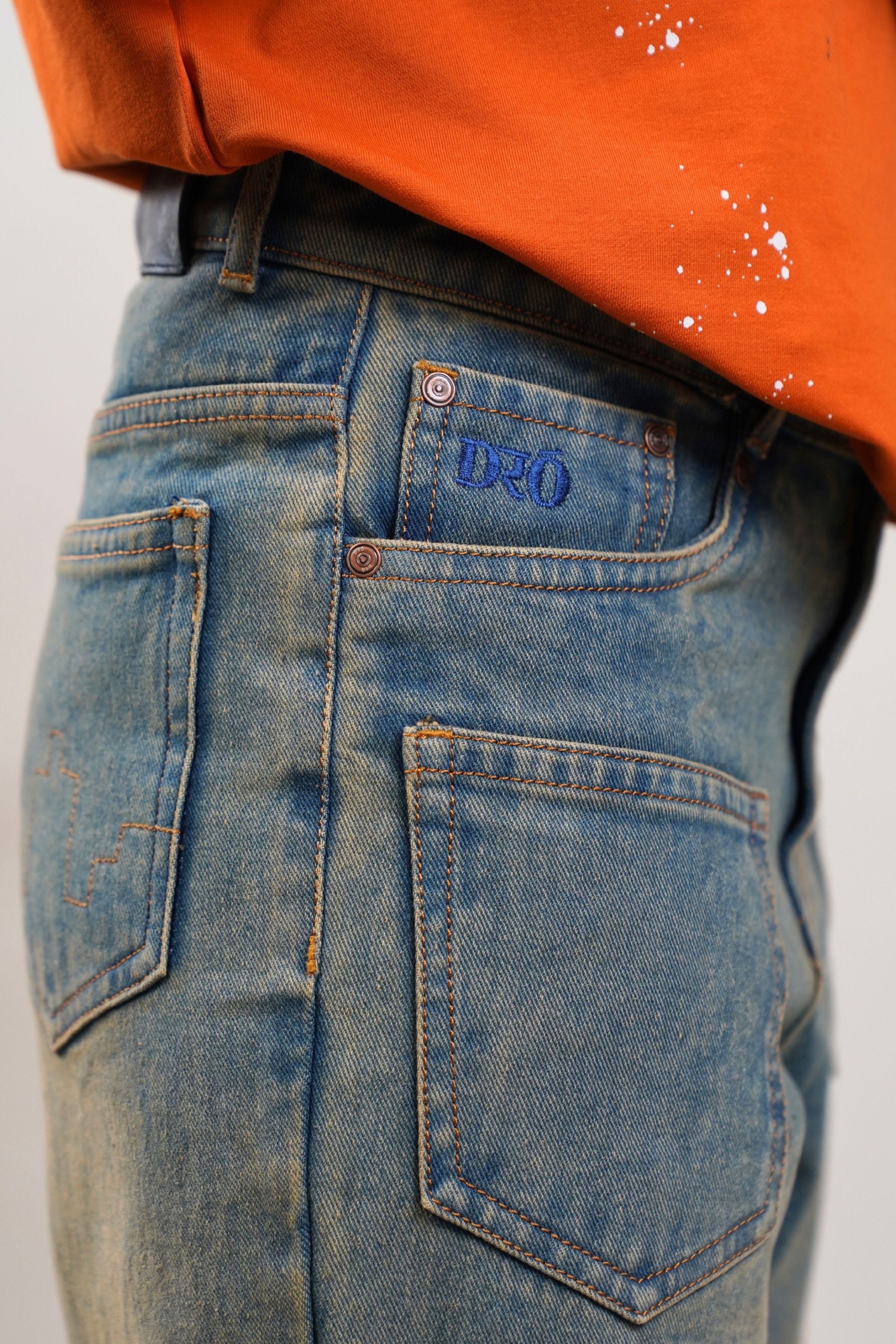 DRO POCKET THEORY DENIM - MUD WASHED BLUE