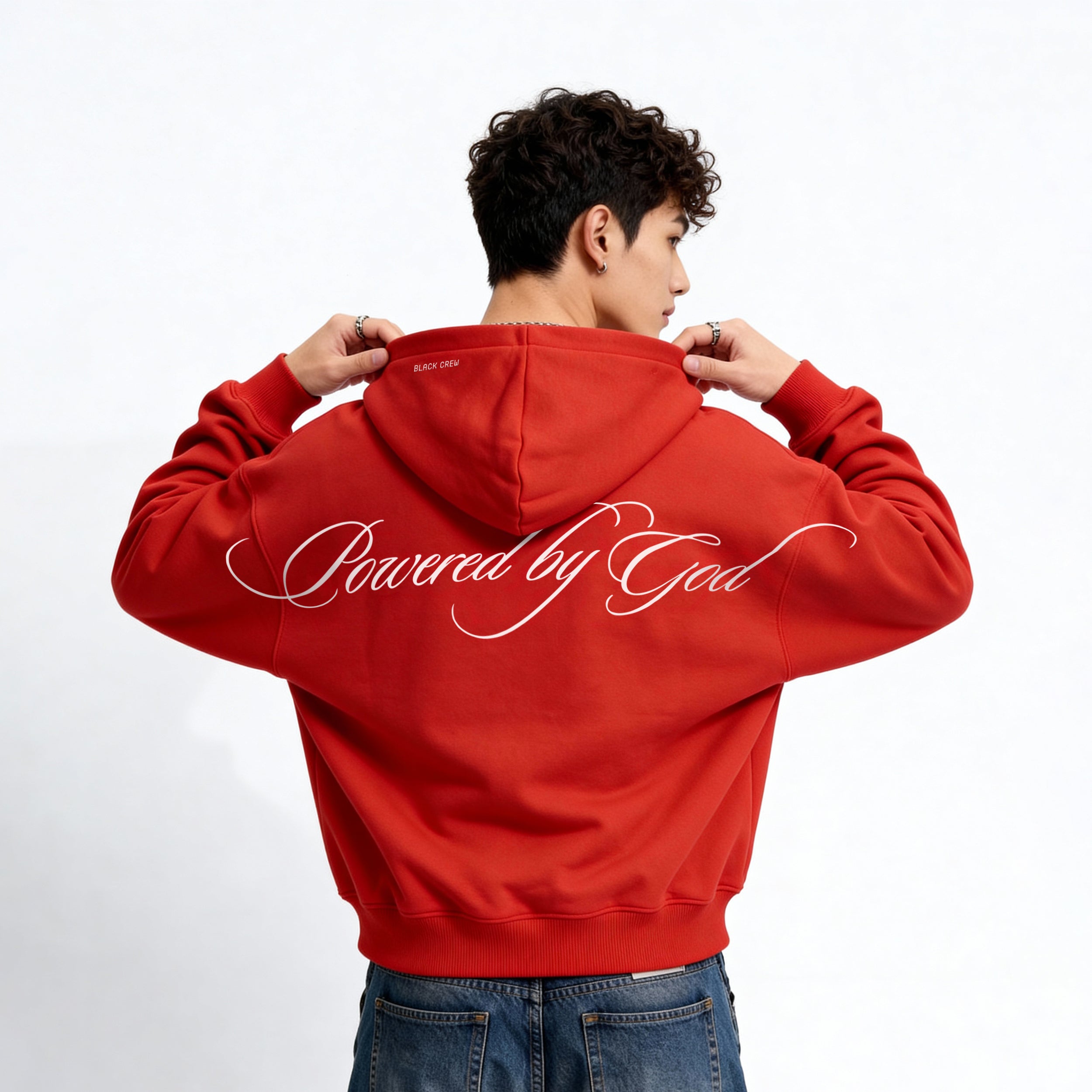 POWERED BY GOD HOODIE - RED