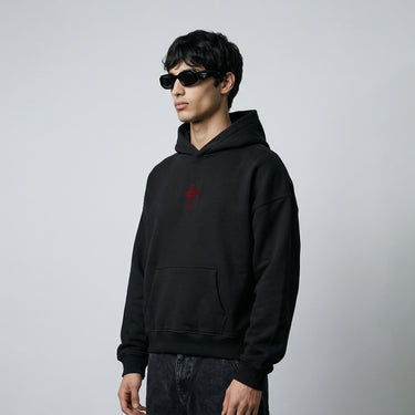 POWERED BY GOD HOODIE - BLACK