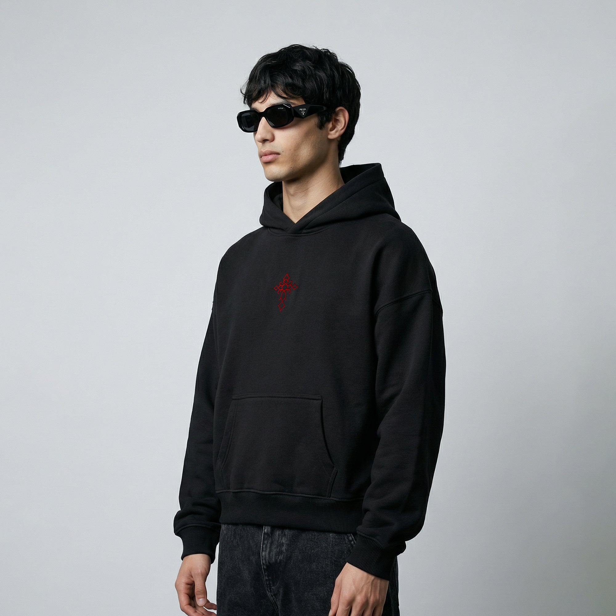 POWERED BY GOD HOODIE - BLACK