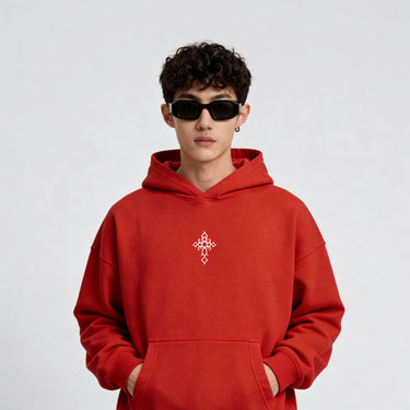 POWERED BY GOD HOODIE - RED