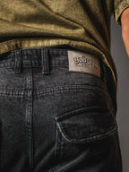 LOOSE FIT JEANS WITH KNEE PANEL DETAIL