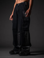 RUGGED BLACK BAGGY DENIM