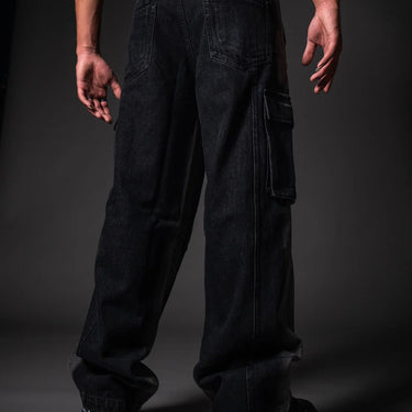 RUGGED BLACK BAGGY DENIM