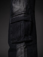 RUGGED BLACK BAGGY DENIM