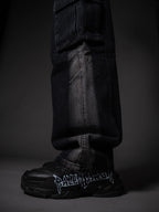 RUGGED BLACK BAGGY DENIM
