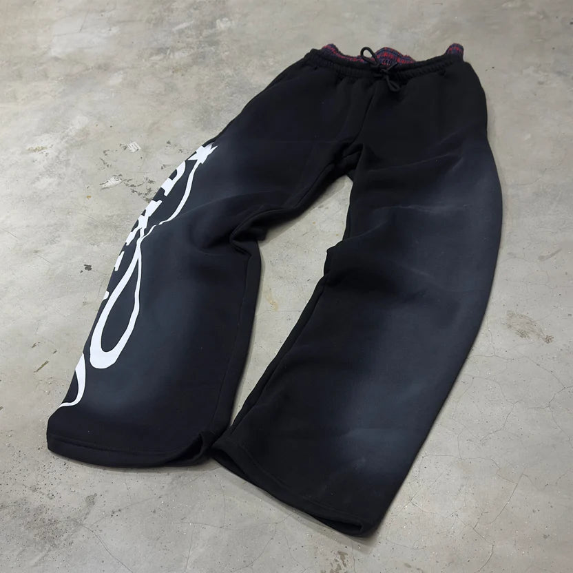 BLACK BOXER TRACK PANTS
