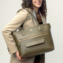 OLIVE OPULENCE AUREA TOTE BAGS FOR 16" LAPTOPS STROKES GALLERY