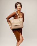 ALMOND CREME AUREA TOTE BAGS FOR 16" LAPTOPS STROKES GALLERY