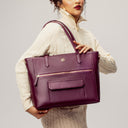 BURGUNDY BELLE CREST TOTE BAGS FOR 16" LAPTOPS STROKES GALLERY