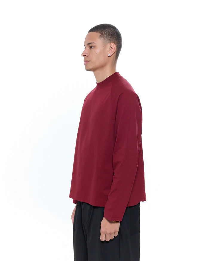 RAGLAN CROPPED TEE - WINE