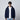 SCRIPT PREMIUM BASIC ZIP-UP HOODIE - NAVY