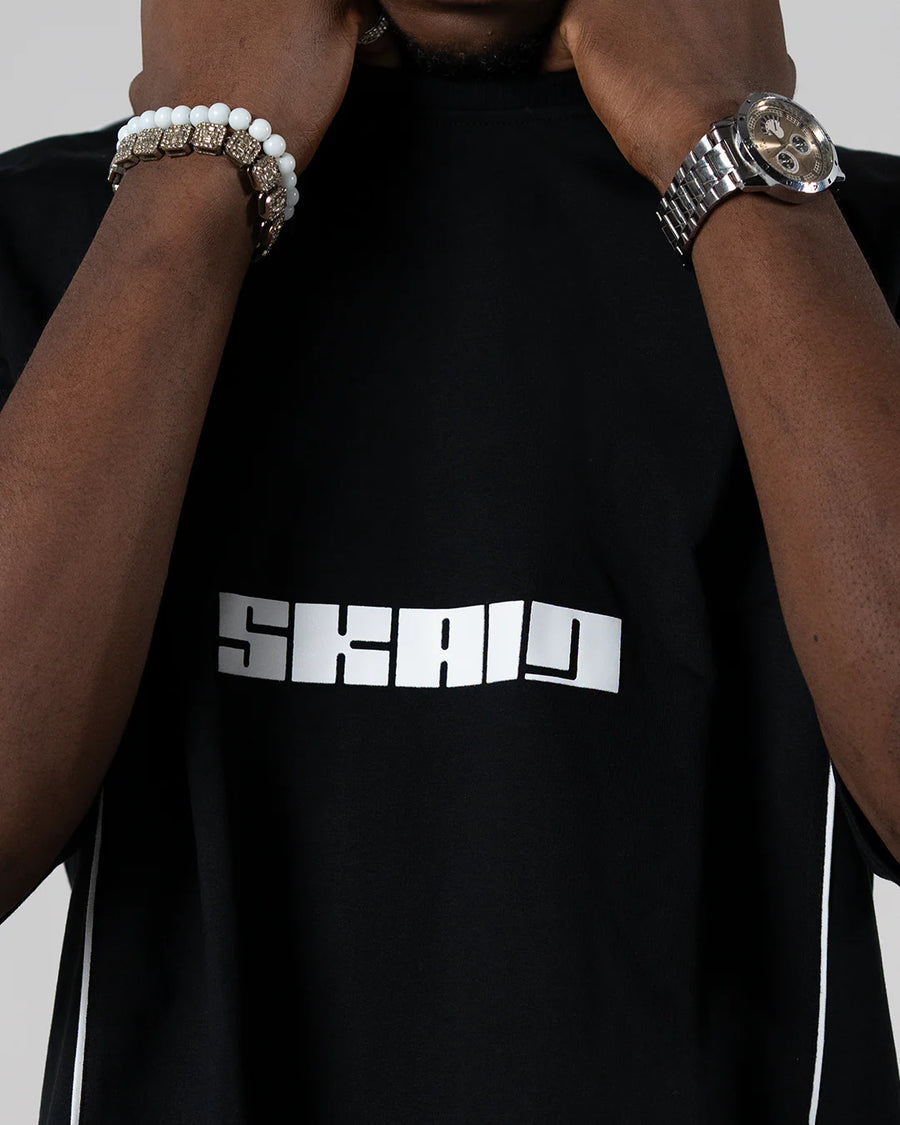SKAID PIPED CREWNECK TEE