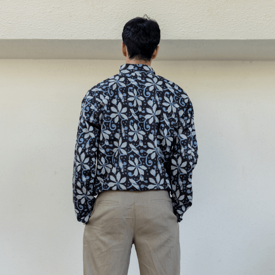 BATIK GATHERED HEM SHIRT