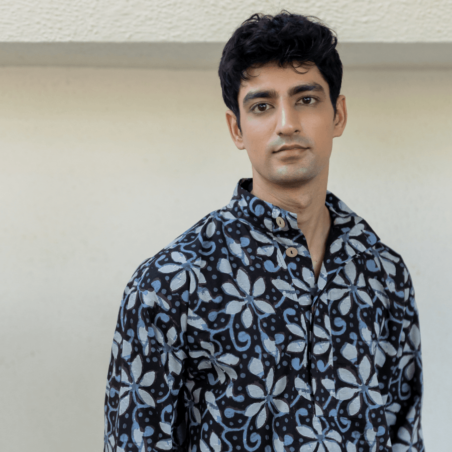 BATIK GATHERED HEM SHIRT