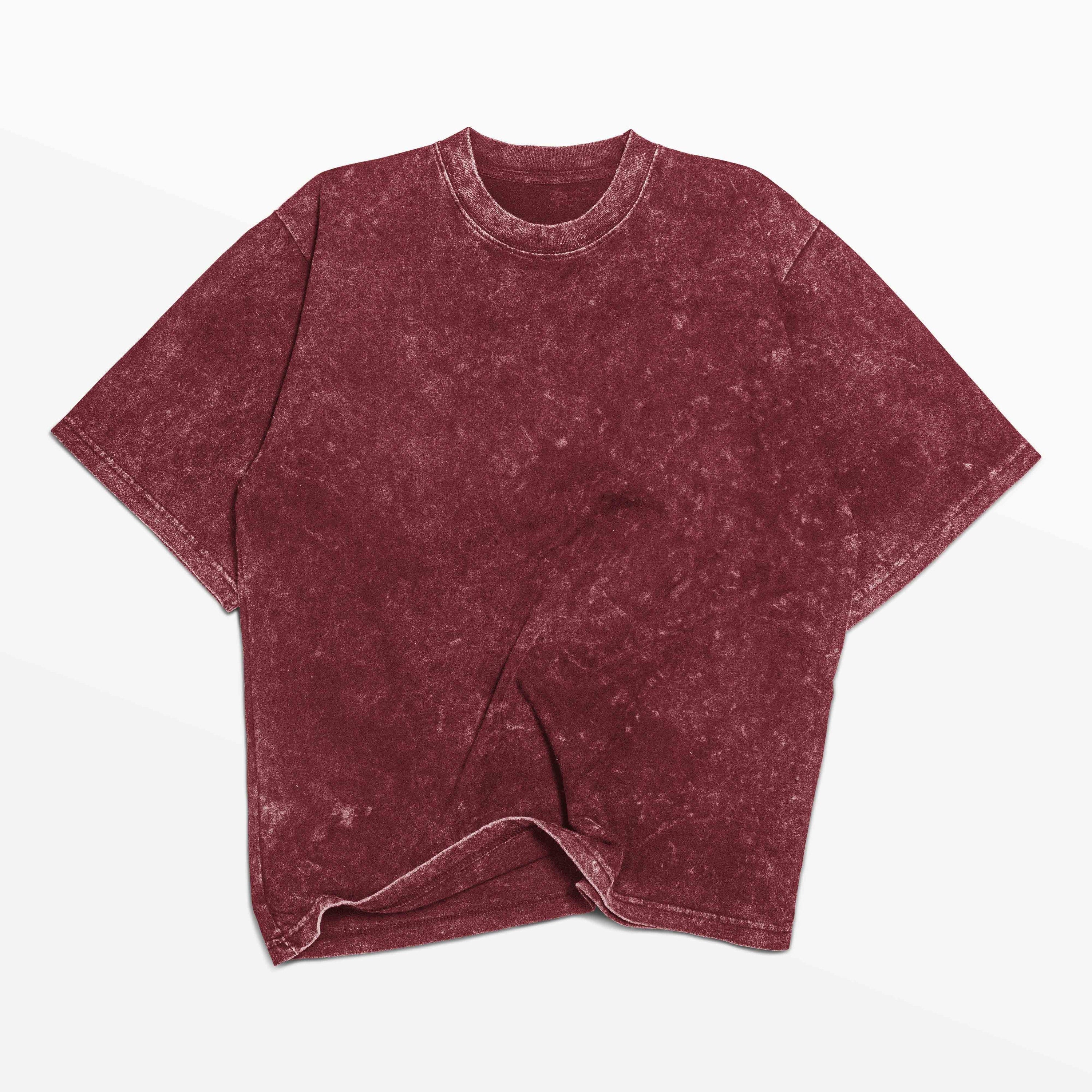 CRIMSON LUXE ACID WASHED TEE