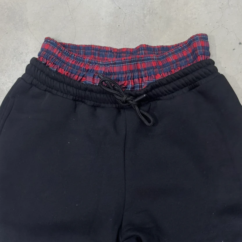 BLACK BOXER TRACK PANTS