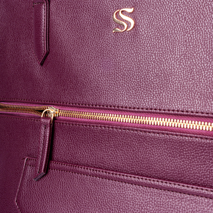 BURGUNDY BELLE CREST TOTE BAGS FOR 16" LAPTOPS