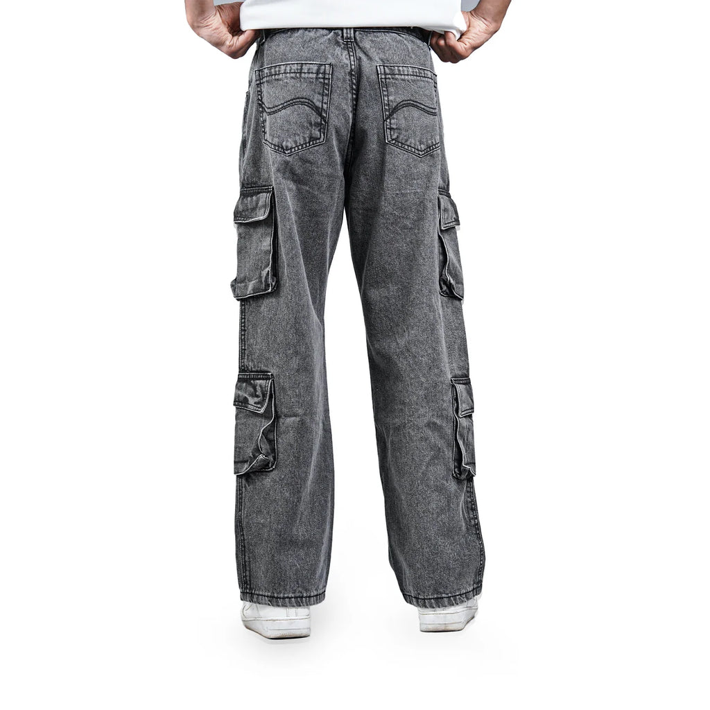 DENIM CARGO - GREY