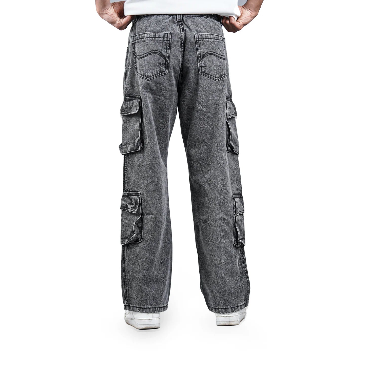 DENIM CARGO - GREY
