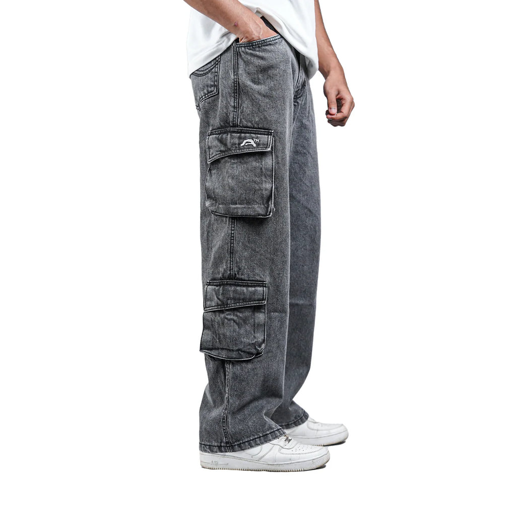 DENIM CARGO - GREY