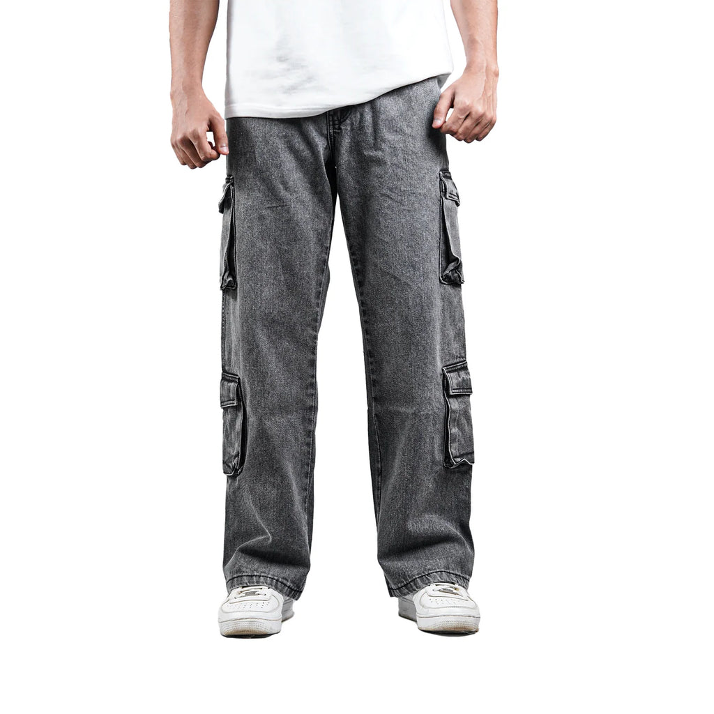 DENIM CARGO - GREY